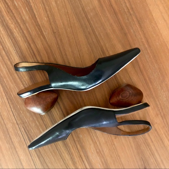 Shoes - Rejina Pyo leather slingbacks with wooden heel